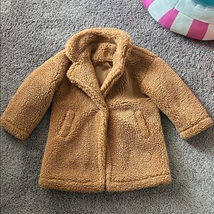 SHEIN Brown Kids Pea Coat
